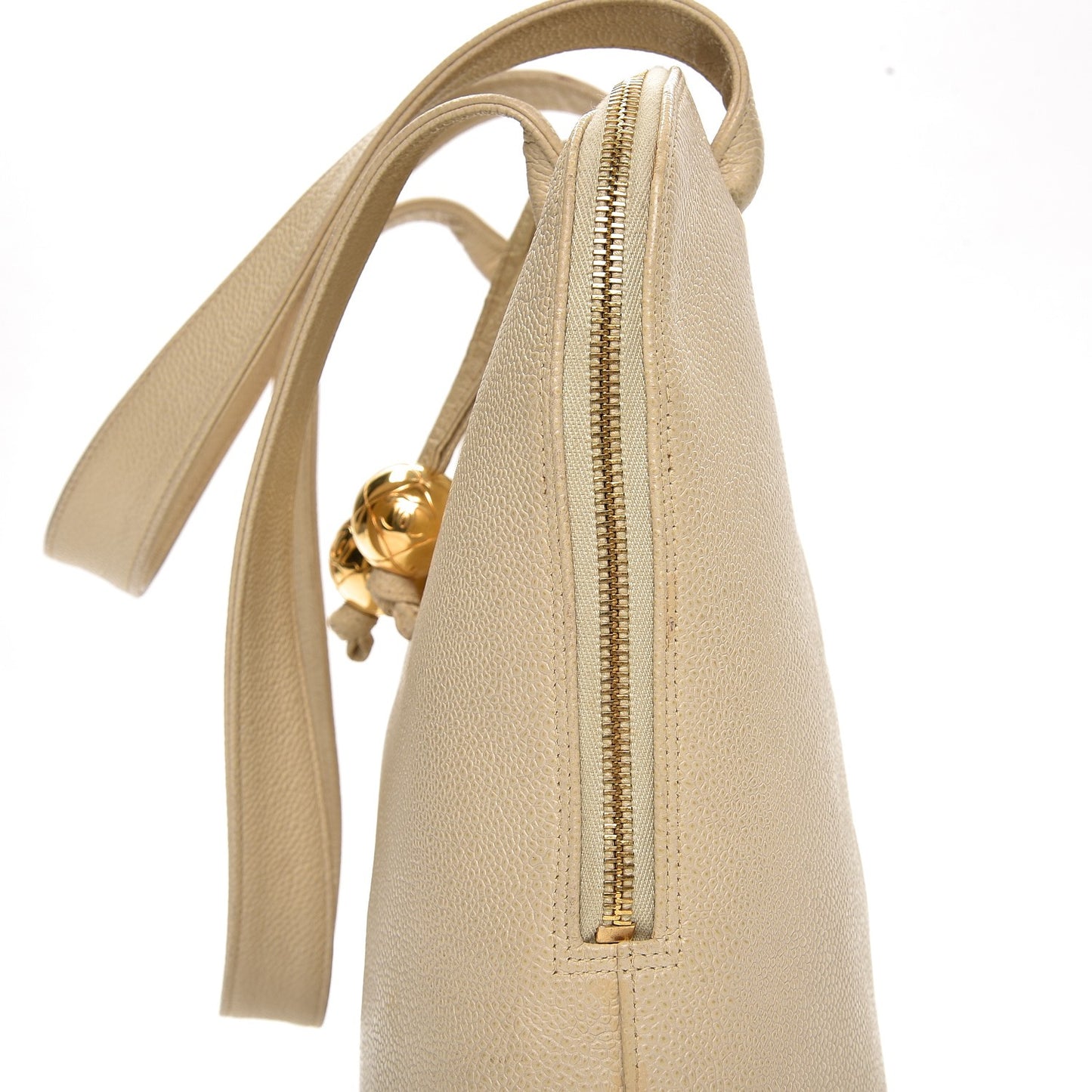 Caviar CC Shoulder Bag Light Beige