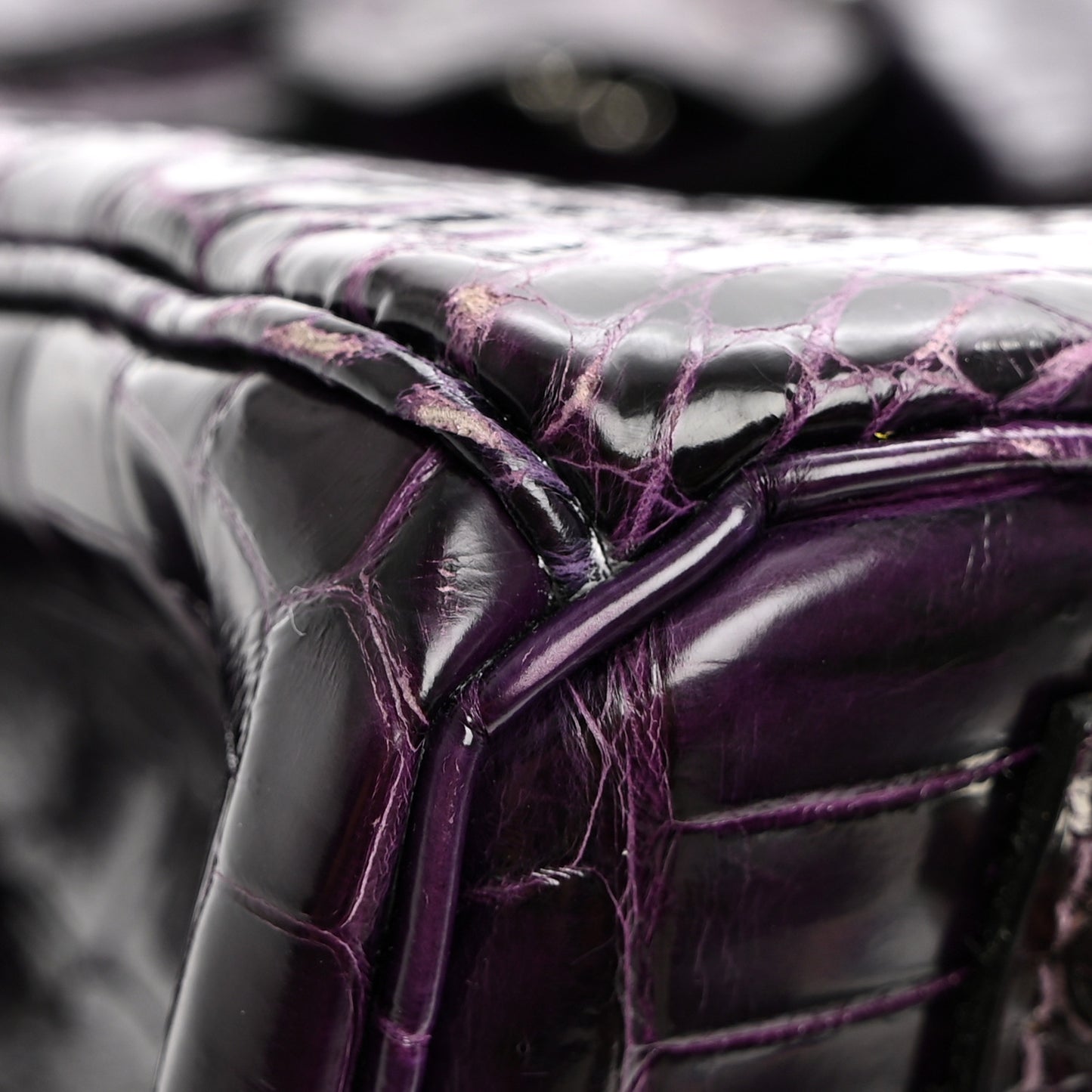 Shiny Niloticus Crocodile Birkin 30 Amethyst