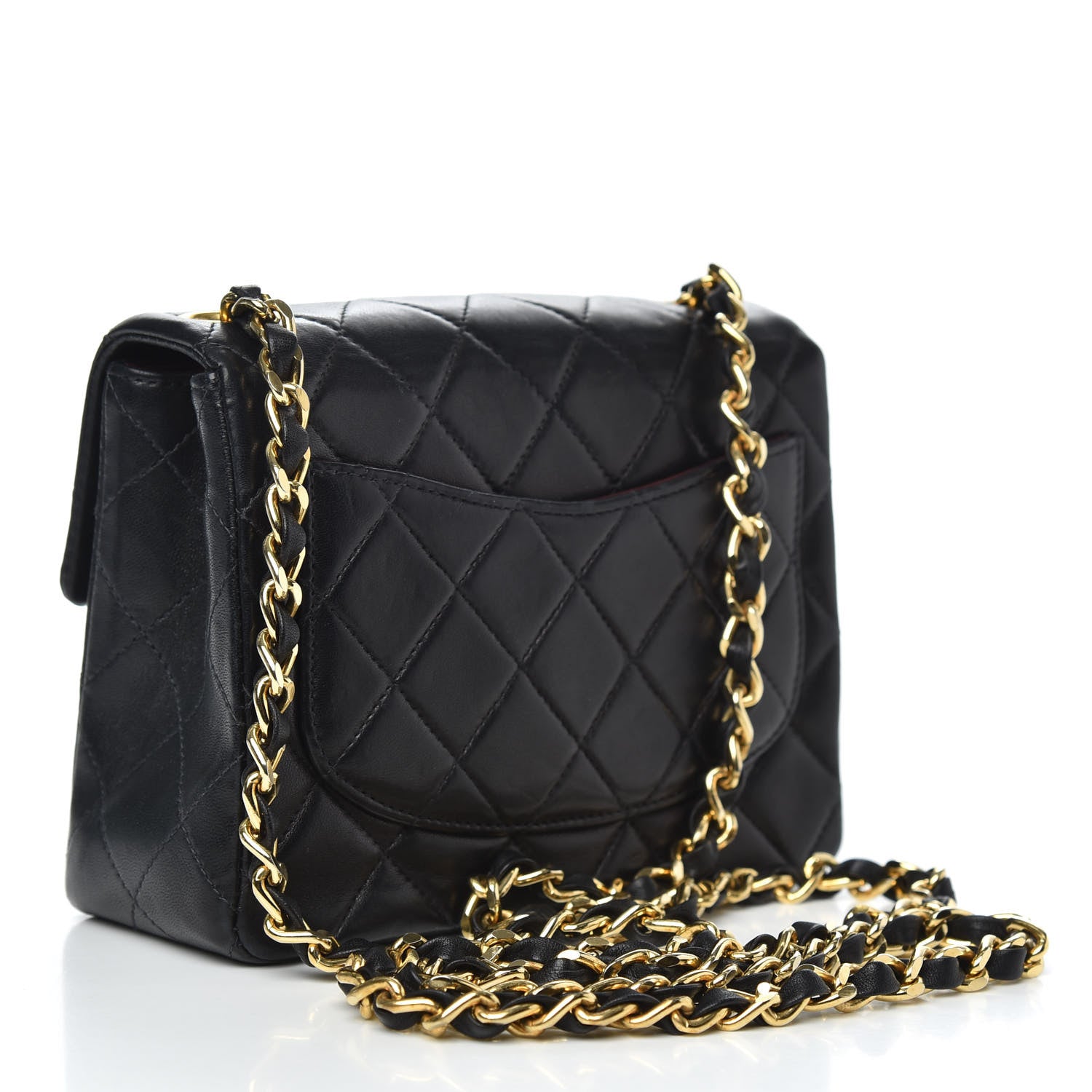 Chanel Lambskin Quilted Mini Square Flap Black 3 of 10