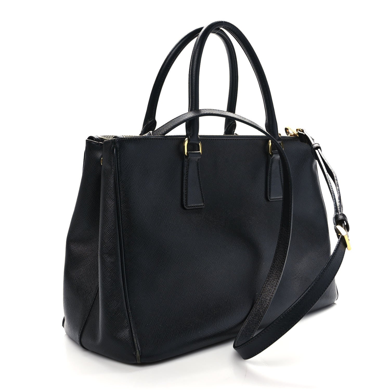 Prada Saffiano Medium Galleria Double Zip Tote Black 3 of 14