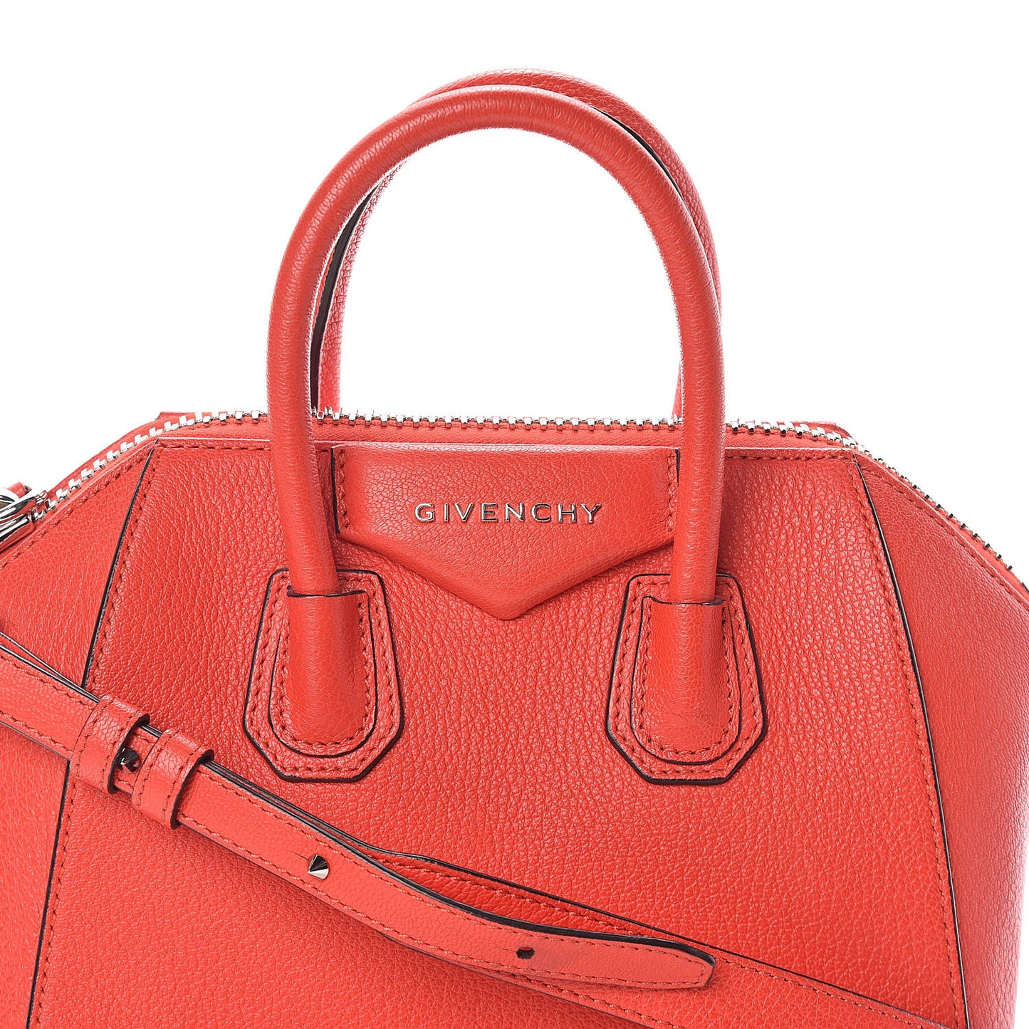 Sugar Goatskin Mini Antigona Pop Red