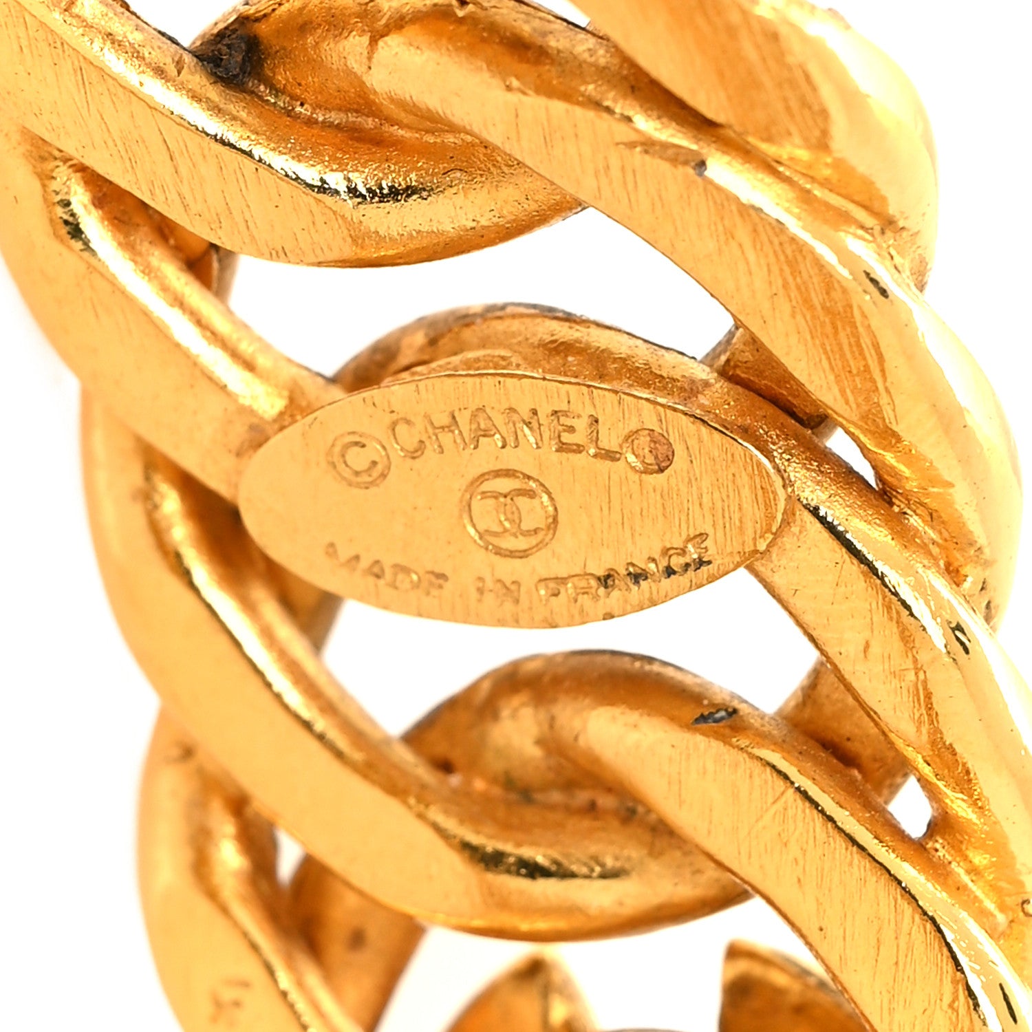 Chanel CC Chain Wide Bracelet Gold 4 of 5