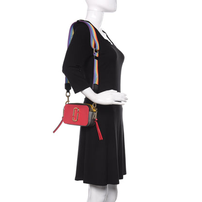 Marc Jacobs Saffiano Rainbow Strap Color Block Small Snapshot Camera Bag Pink Multicolor 2 of 10