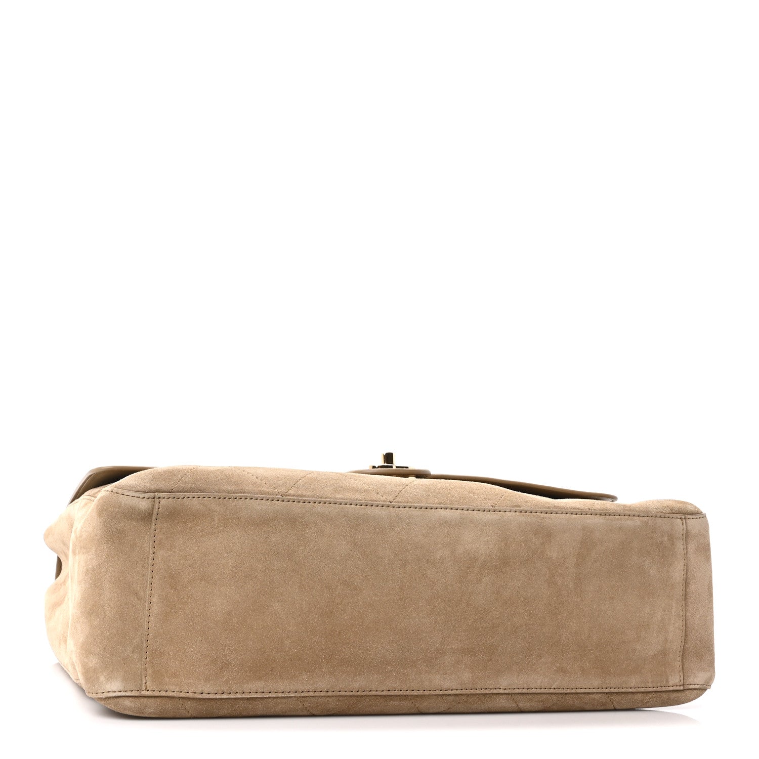 Chanel Suede Calfskin Souplissimo Maxi Flap Dark Beige 4 of 10