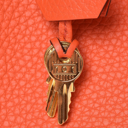 Hermes Taurillon Clemence Kelly Retourne 28 Orange Poppy 15 of 34
