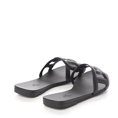 Hermes Rubber Aloha Sandals 39 Black 4 of 8