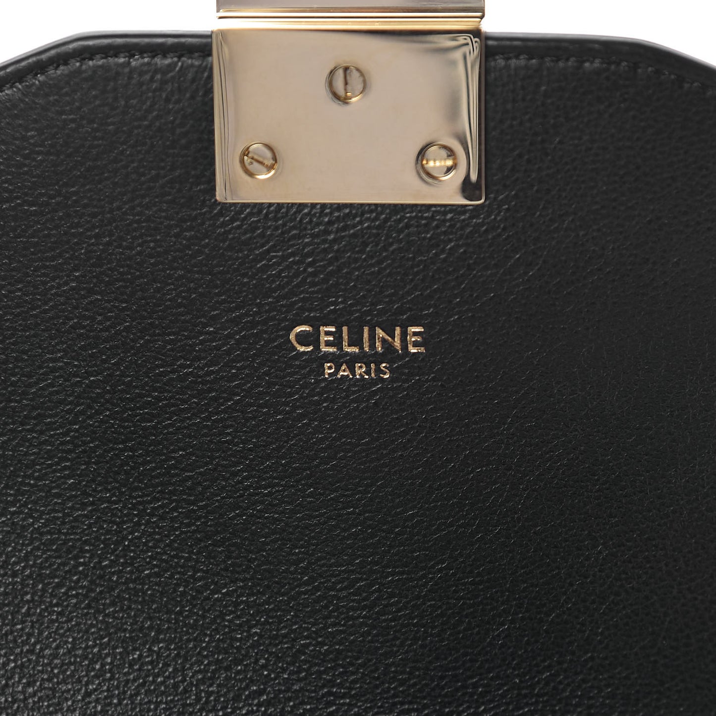 Shiny Calfskin Small C Bag Black