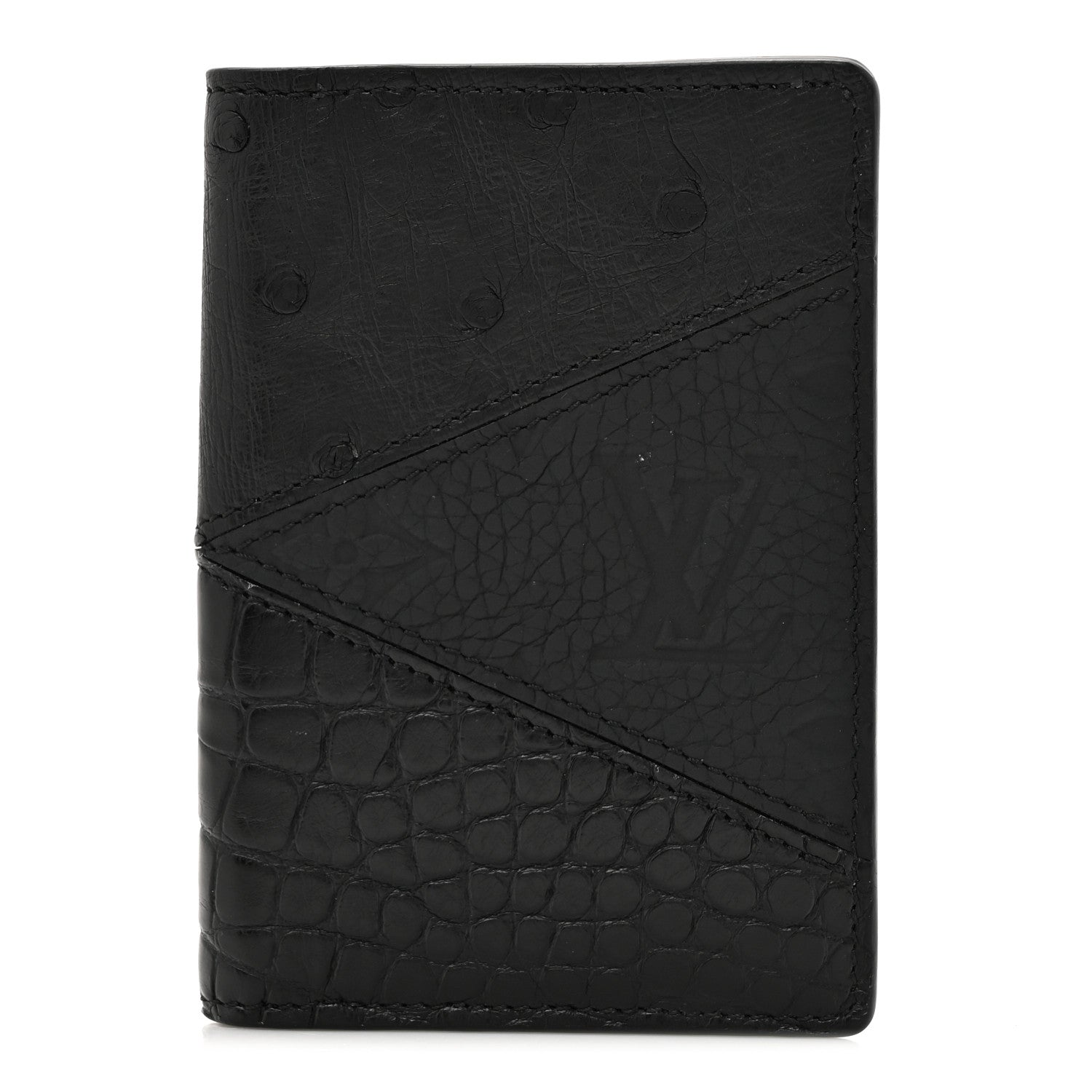 Louis Vuitton Ostrich Crocodile Pocket Organizer Black 1 of 7