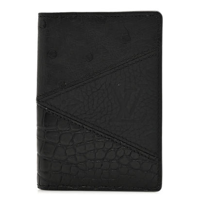 Louis Vuitton Ostrich Crocodile Pocket Organizer Black 1 of 7