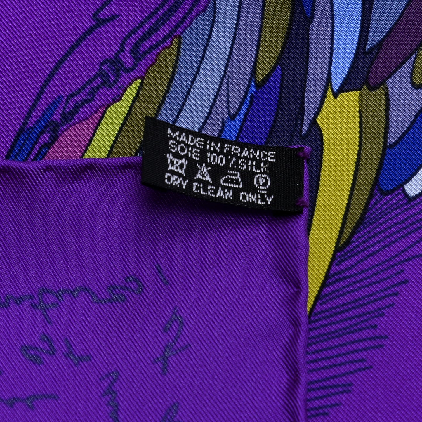 Silk Le Pegase D'Hermes Scarf 90 Ultra Violet Vert Bleu