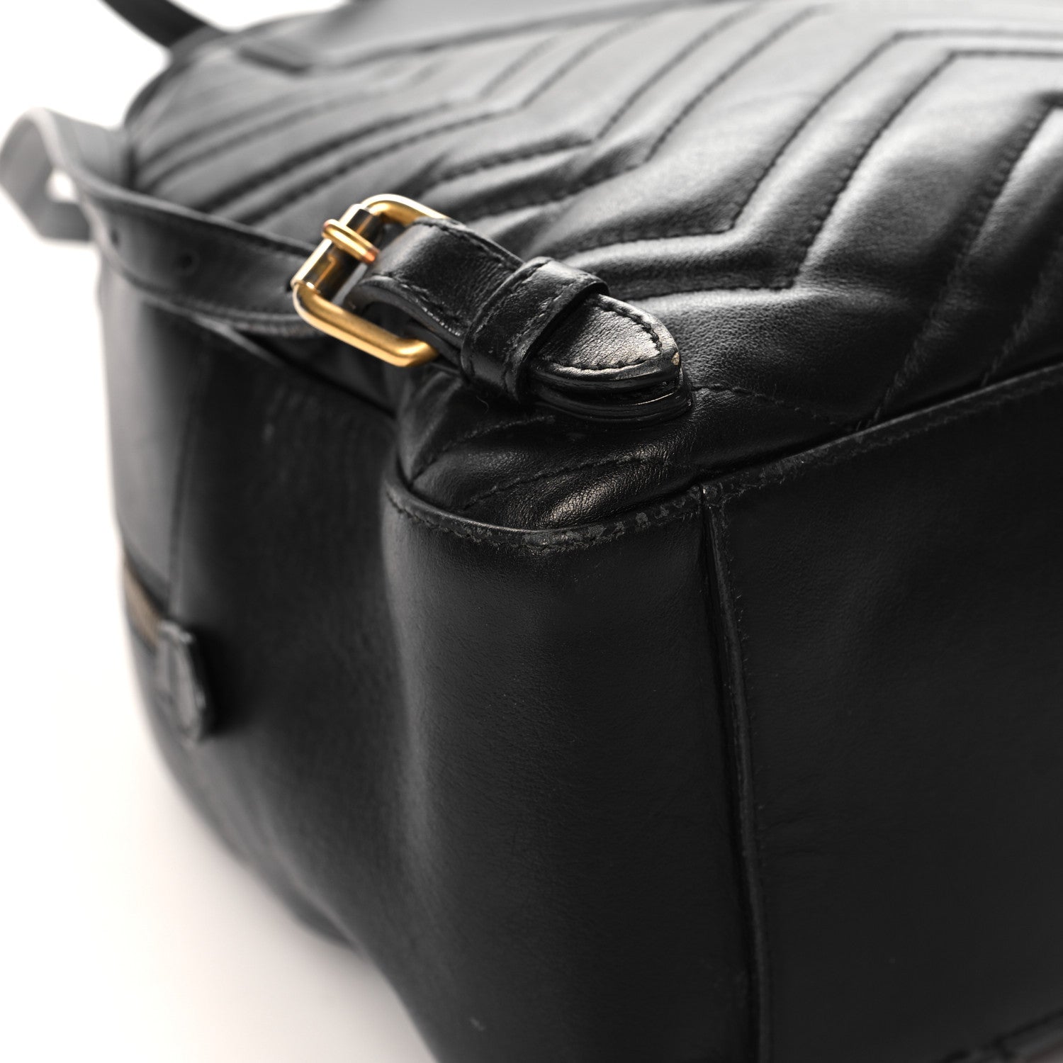 Gucci Calfskin Matelasse GG Marmont Dome Backpack Black 11 of 14