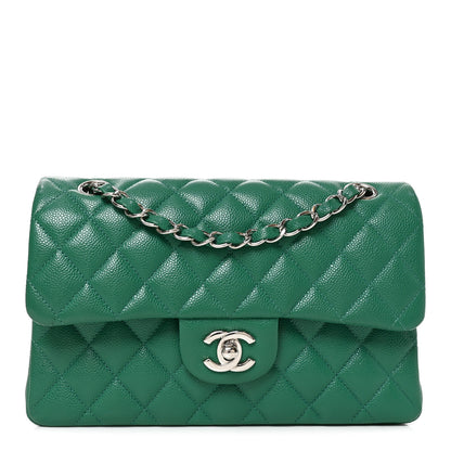Chanel Caviar Quilted Small Double Flap Green 1 of 10
