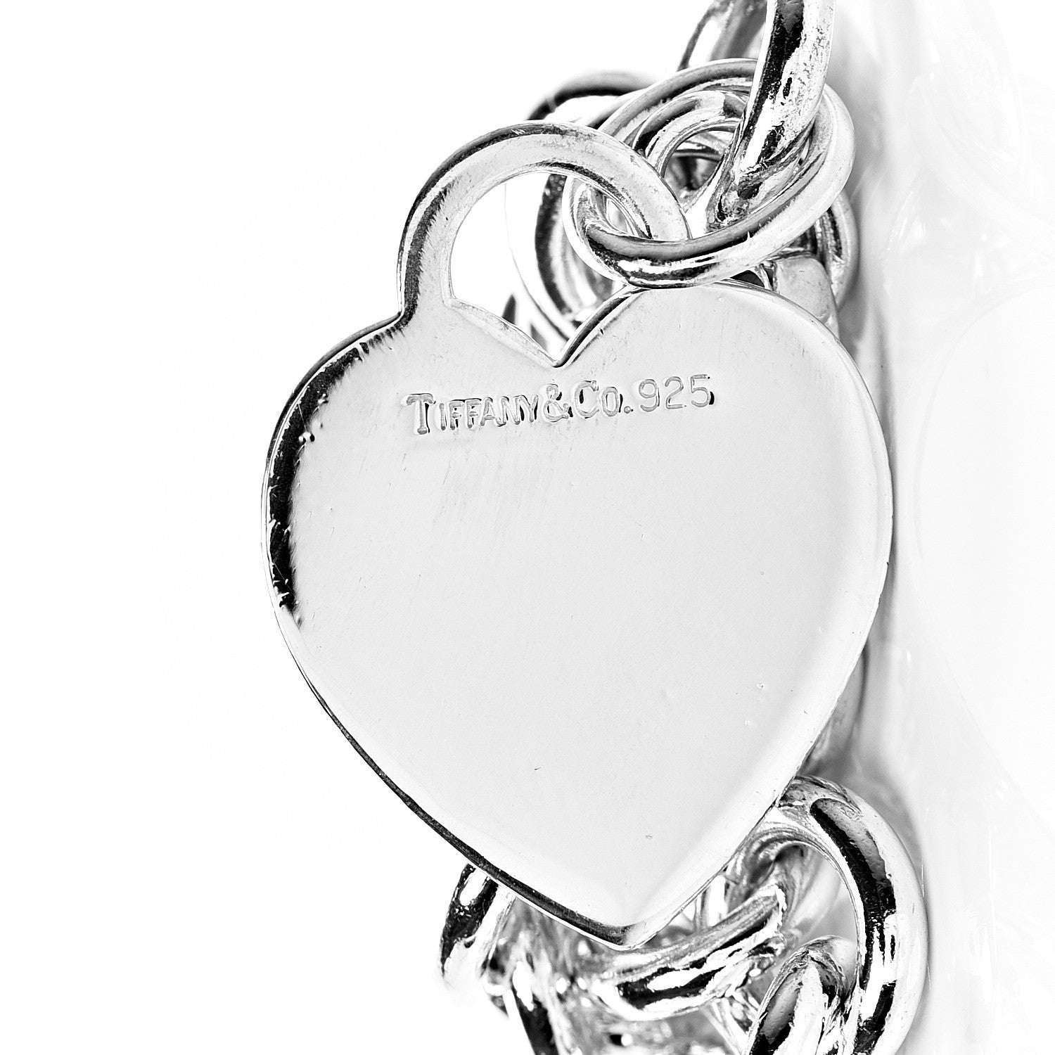Tiffany Sterling Silver Heart Tag Charm Bracelet 5 of 6