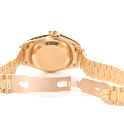 Rolex 18K Yellow Gold 26mm Datejust President Watch Champagne 69278 5 of 6