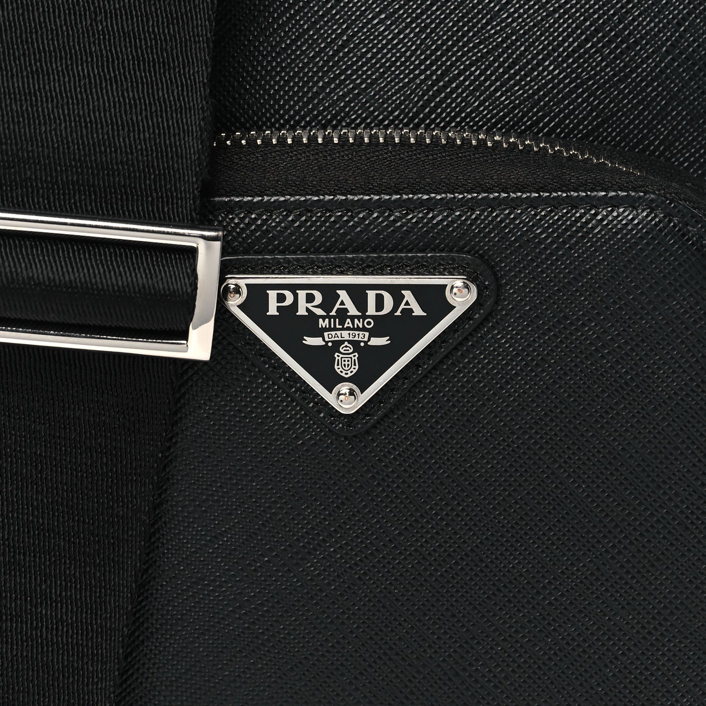 Saffiano Phone Crossbody Pouch Black