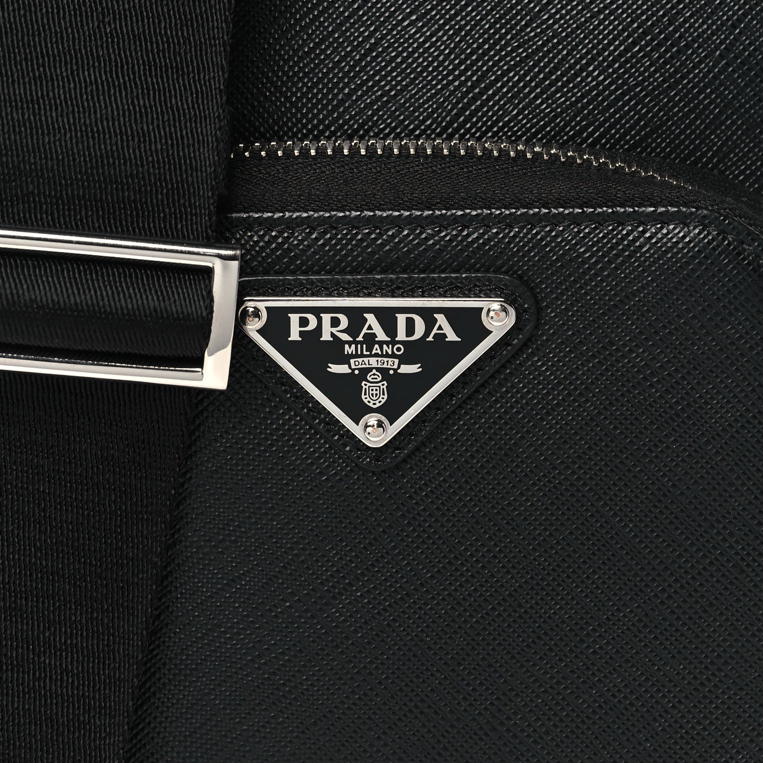 Prada Saffiano Phone Crossbody Pouch Black 7 of 9