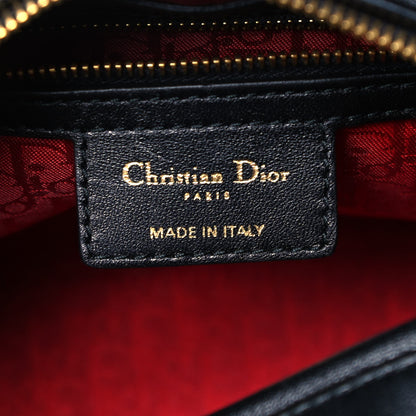 Christian Dior Lambskin Cannage Medium Lady Dior Black 8 of 10