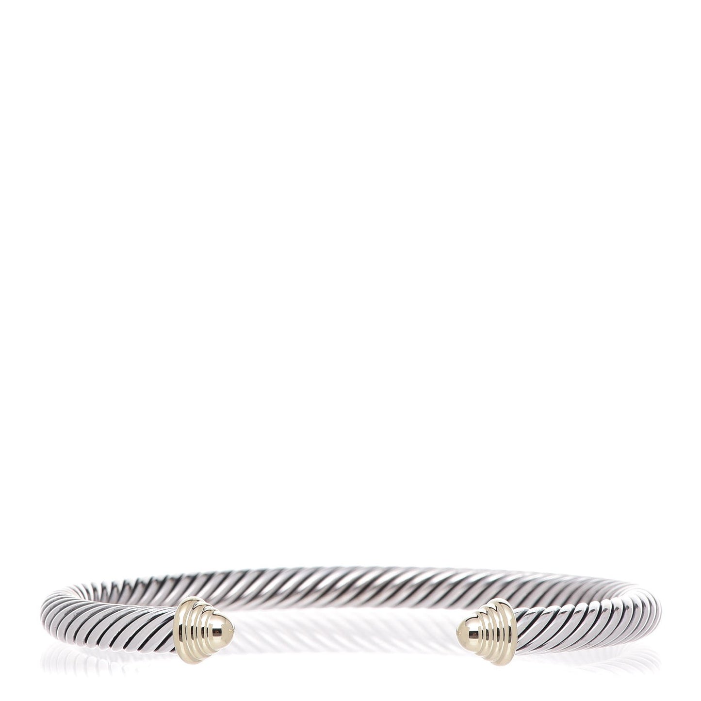 Sterling Silver 14K Yellow Gold 5mm Cable Classics Bracelet