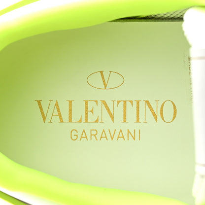 Valentino Garavani Calfskin Womens Backnet Sneakers 37.5 White Fluo Green 8 of 11