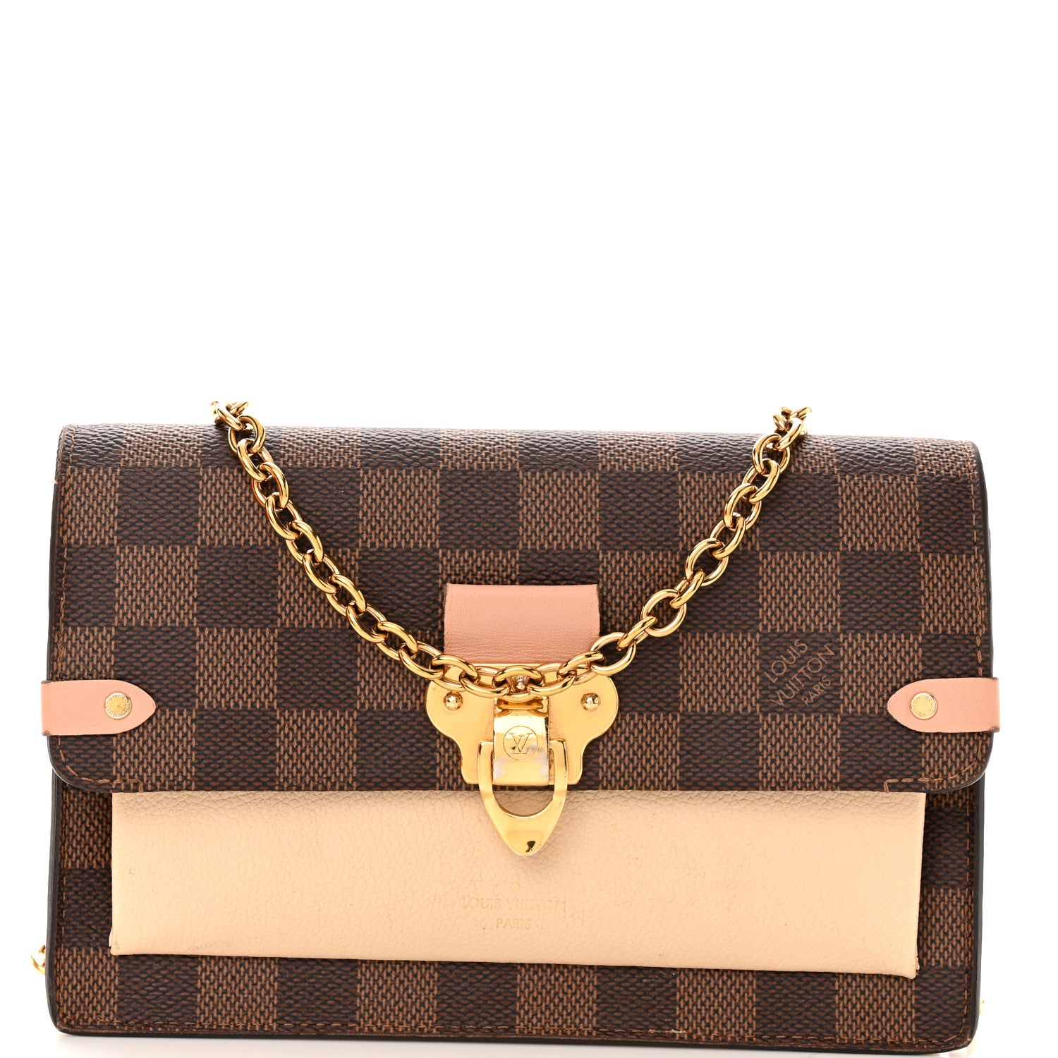 Louis Vuitton Damier Ebene Vavin Chain Wallet Creme 7 of 20