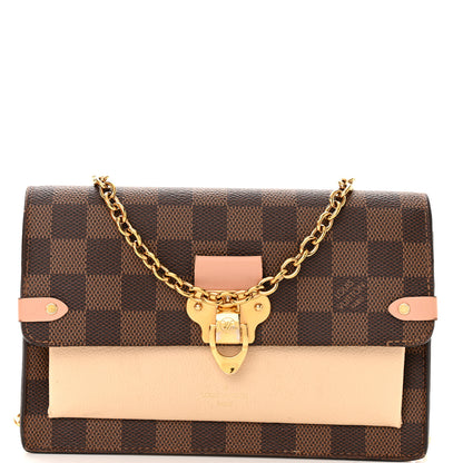 Louis Vuitton Damier Ebene Vavin Chain Wallet Creme 7 of 20