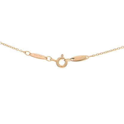 Tiffany 18K Rose Gold 2 Diamond Elsa Peretti Diamonds by the Yard Open Heart Pendant Necklace 3 of 3