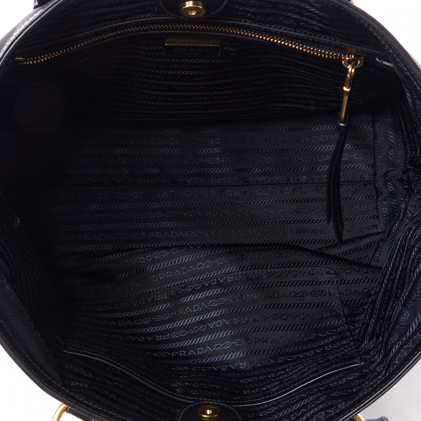 Tessuto Nylon Soft Calf Shopping Tote Black