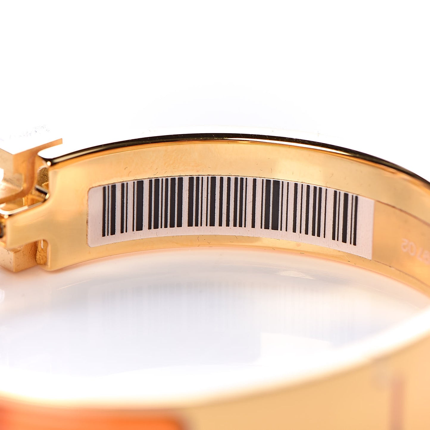Enamel Narrow Clic Clac H Bracelet PM Rainbow Orange