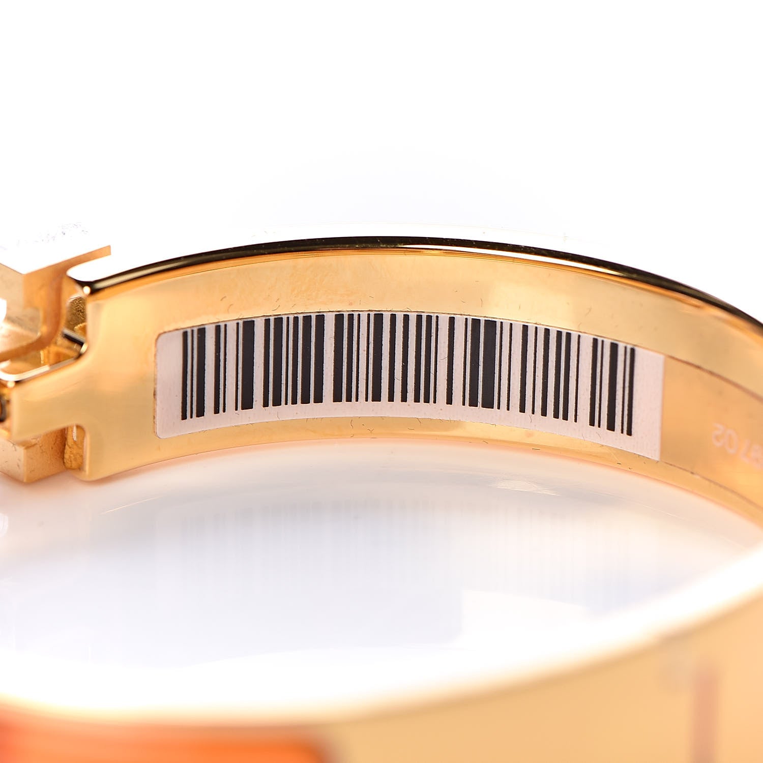 Hermes Enamel Narrow Clic Clac H Bracelet PM Rainbow Orange 5 of 6