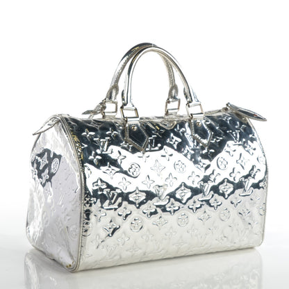 Louis Vuitton Monogram Miroir Speedy 30 Silver 3 of 12