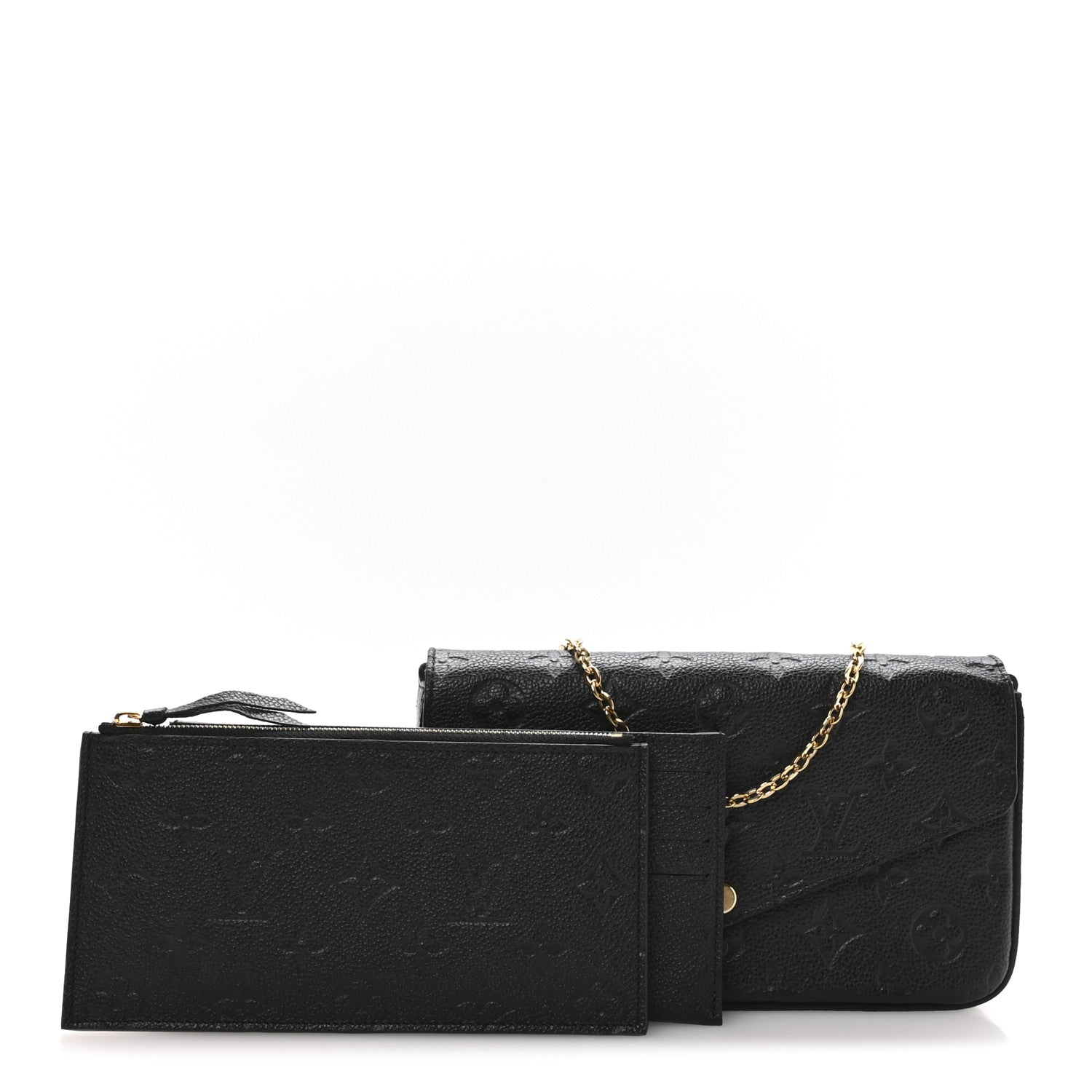 Louis Vuitton Empreinte Pochette Felicie Chain Wallet Black 3 of 11