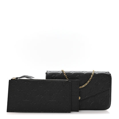 Louis Vuitton Empreinte Pochette Felicie Chain Wallet Black 3 of 11