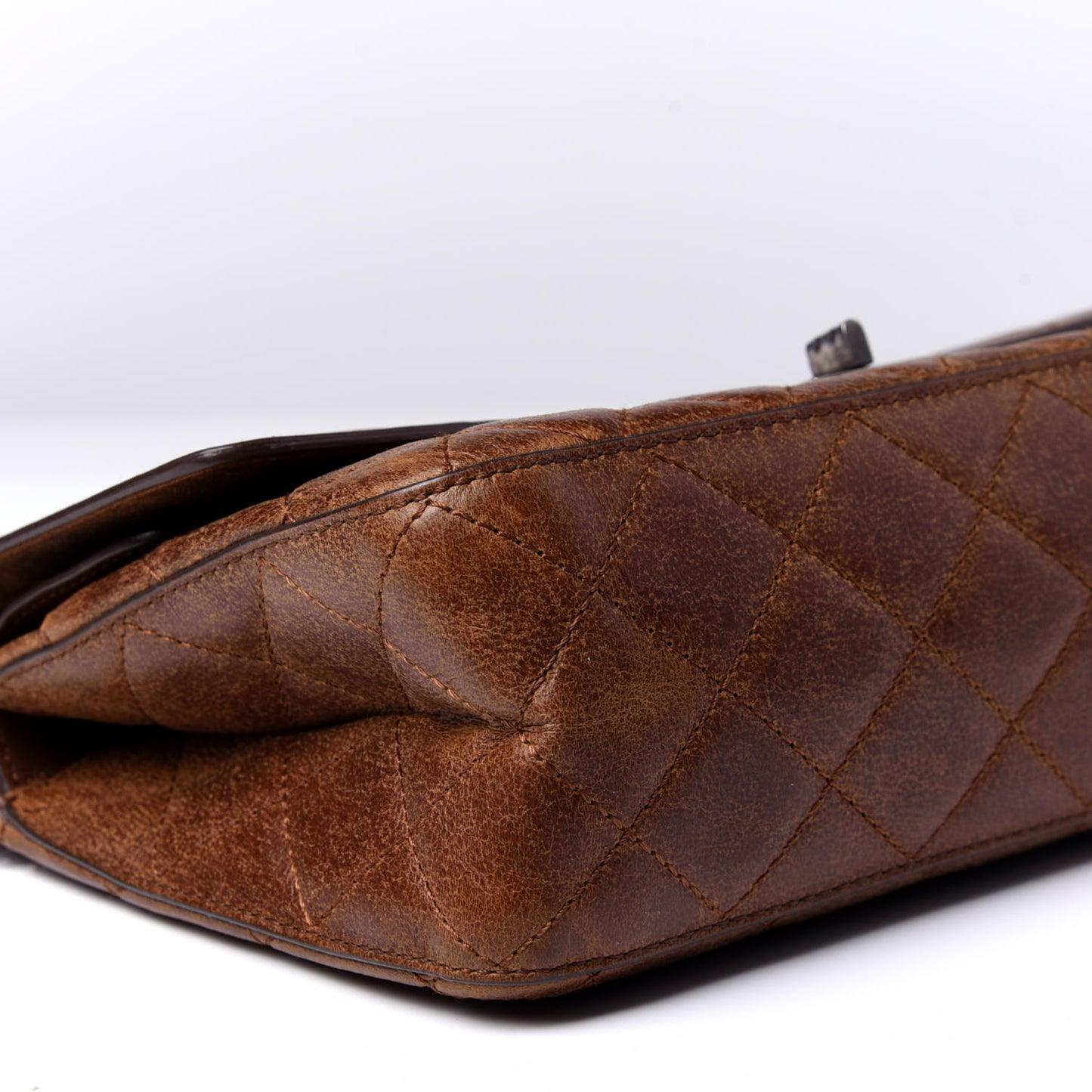 Aged Calfskin Quilted 2.55 Reissue 226 Flap Light Brown