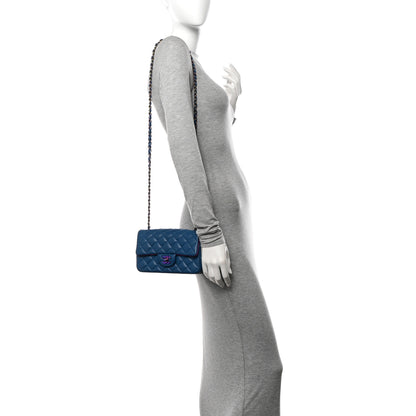 Chanel Lambskin Quilted Mini Rectangular Flap Blue Purple 2 of 10