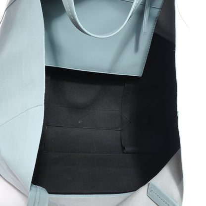 Celine Lambskin Horizontal Bi-Color Cabas Black Glacier 6 of 8