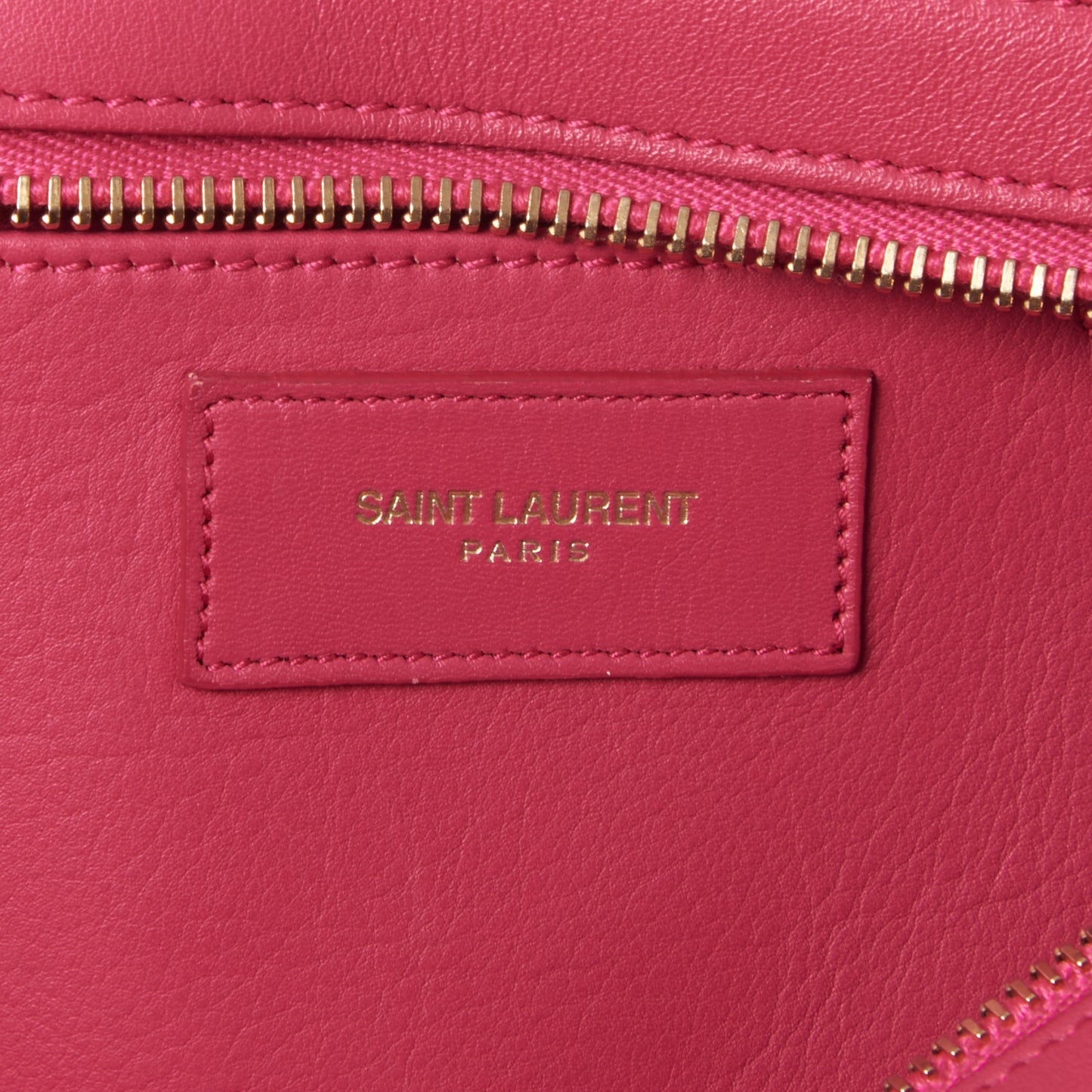 Calfskin Small Classic Y Cabas Fuchsia