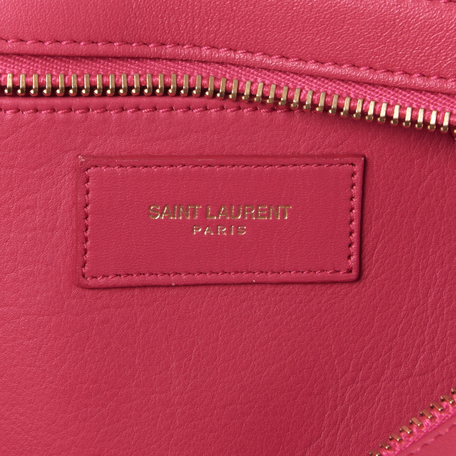 Saint Laurent Calfskin Small Classic Y Cabas Fuchsia 6 of 7