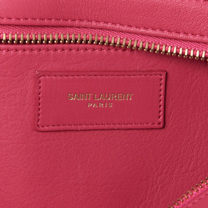 Saint Laurent Calfskin Small Classic Y Cabas Fuchsia 6 of 7