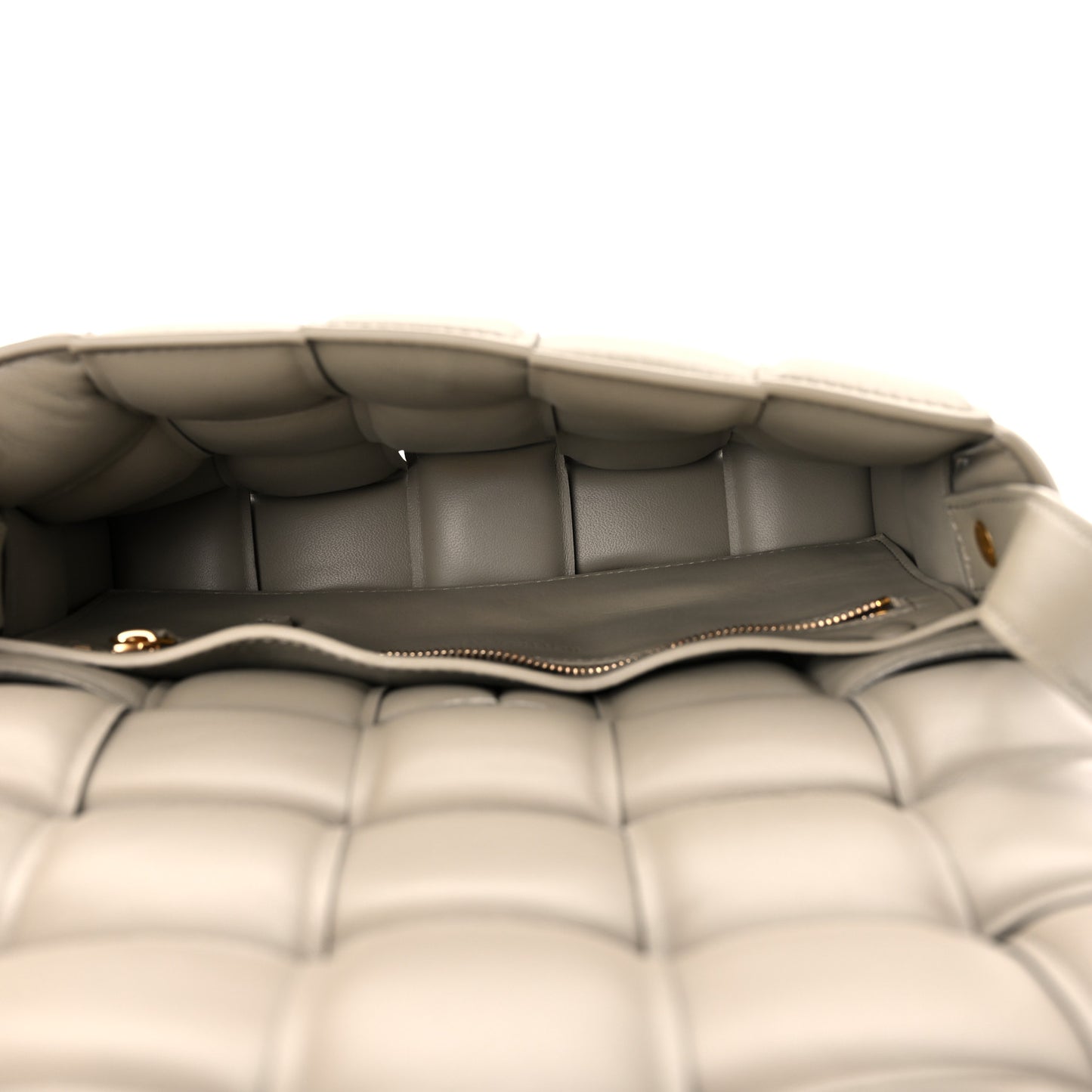 Nappa Maxi Intreccio Padded Cassette Crossbody Bag Taupe