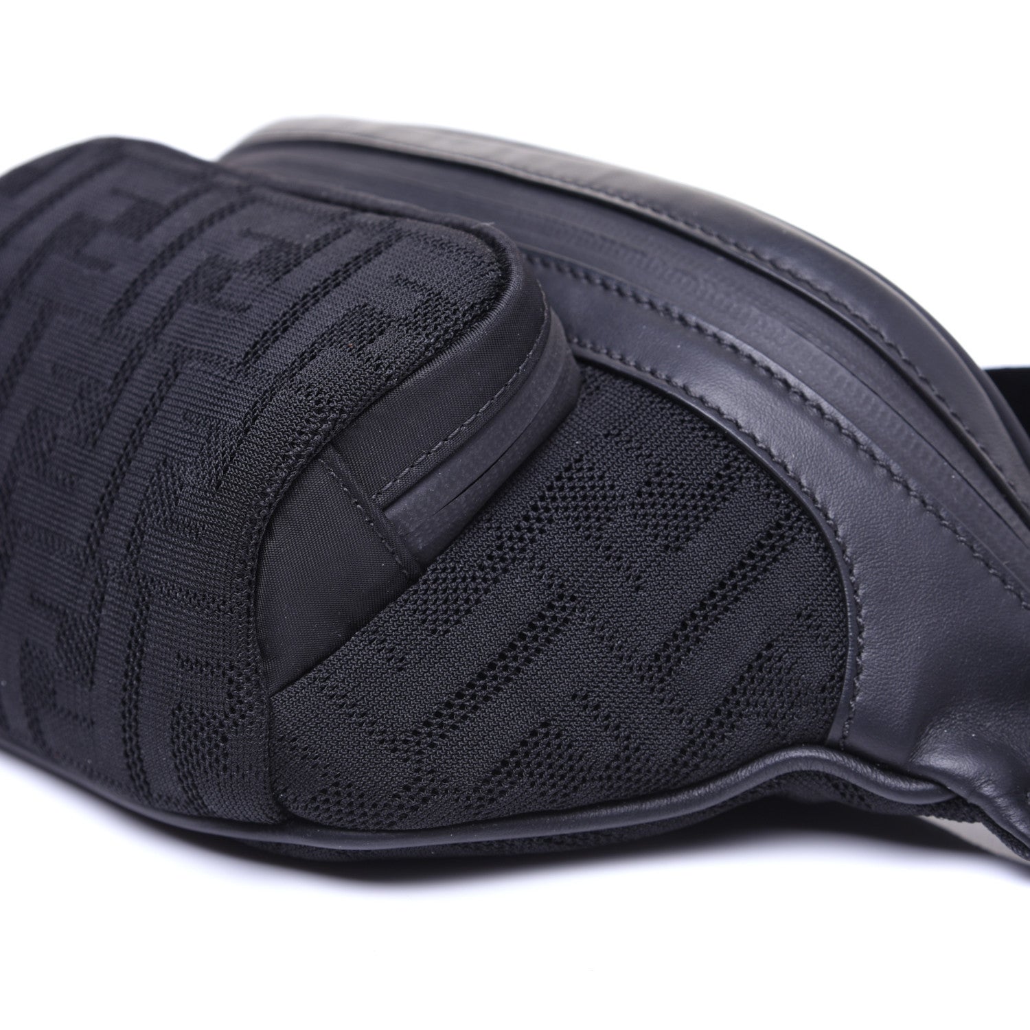 Fendi Neoprene Mesh Vitello Grace FF Pocket Belt Bag Black 10 of 11