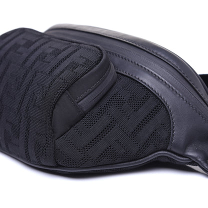 Fendi Neoprene Mesh Vitello Grace FF Pocket Belt Bag Black 10 of 11