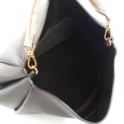Louis Vuitton Veau Cachemire Python Babylone MM Black 5 of 7