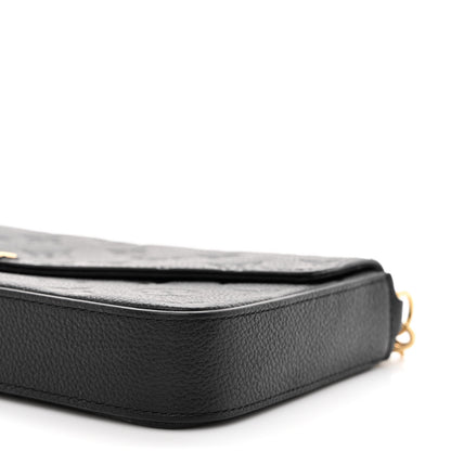Louis Vuitton Empreinte Pochette Felicie Chain Wallet Black 10 of 12