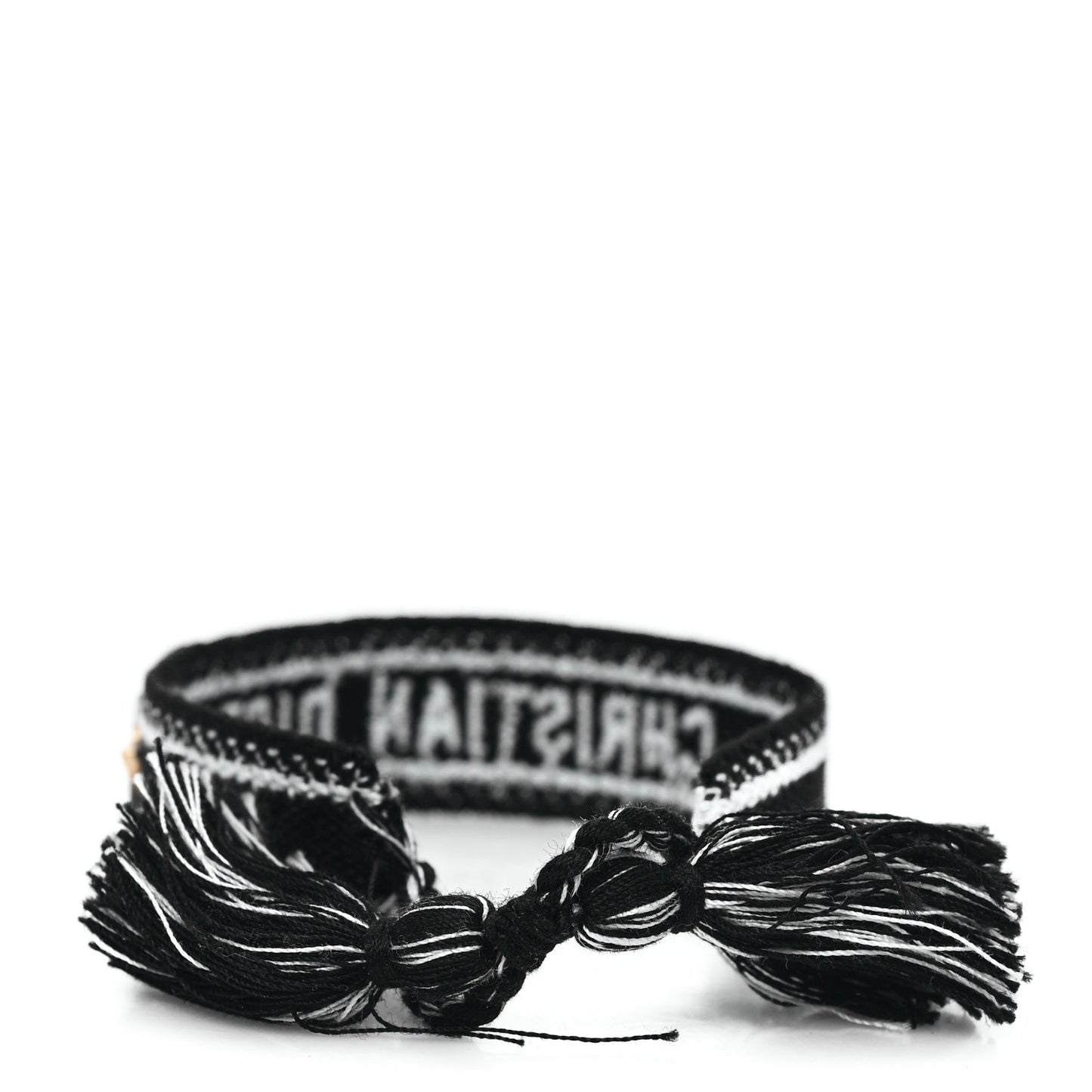 Woven Cotton J'Adior Friendship Star Bracelet Black