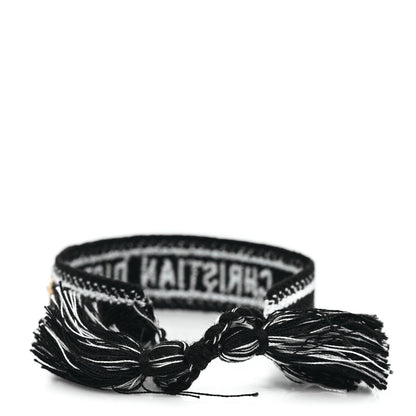 Christian Dior Woven Cotton J'Adior Friendship Star Bracelet Black 3 of 4
