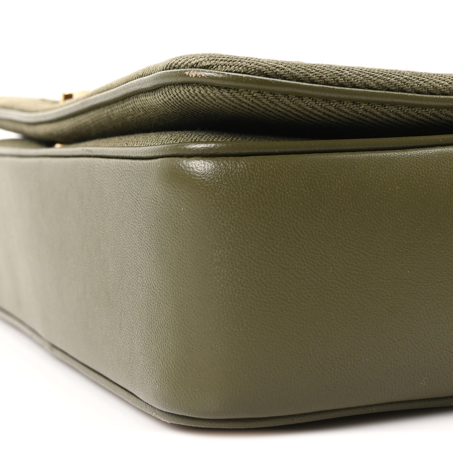 Canvas Horseferry Print Small Lola Bag Dark Fern Green