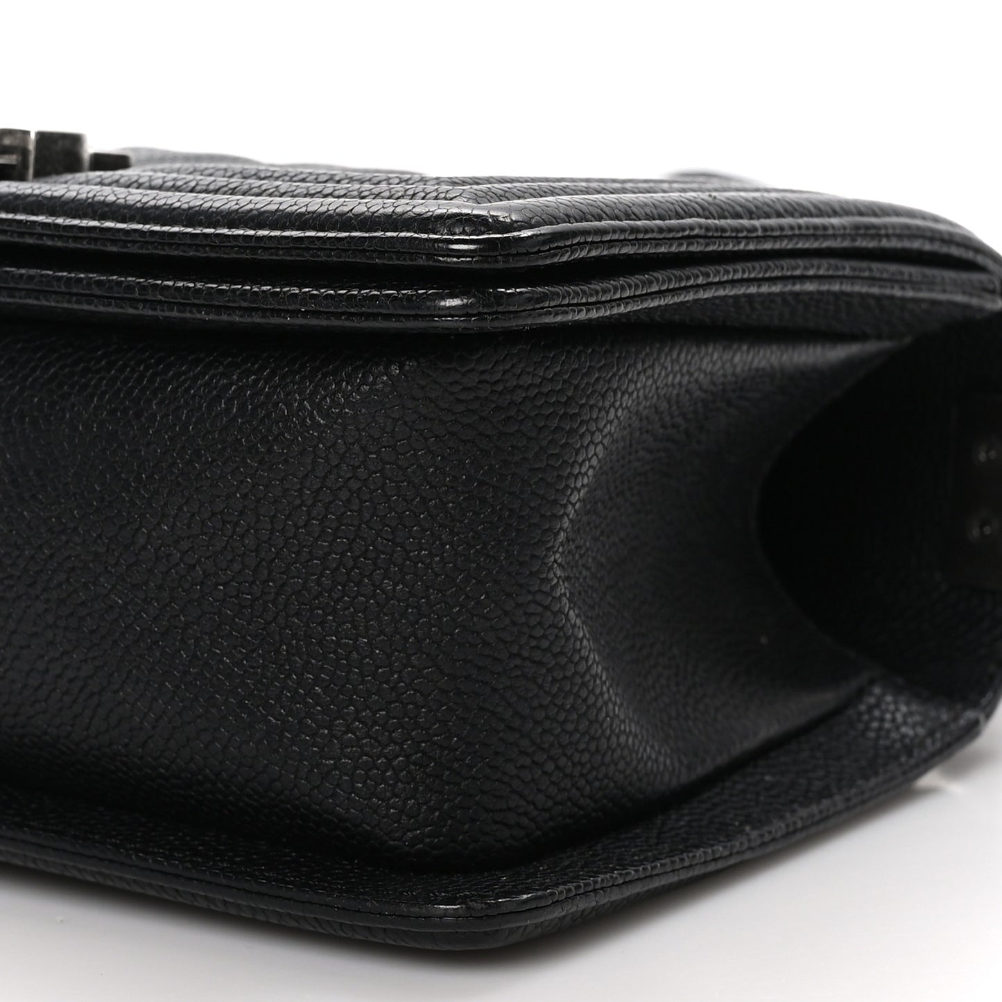 Caviar Quilted Small Boy Flap Black