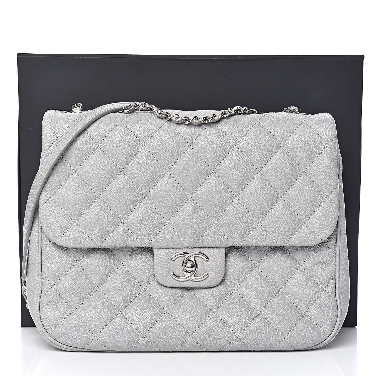 Chanel Caviar Quilted Large Urban Companion Flap Grey 14 of 14