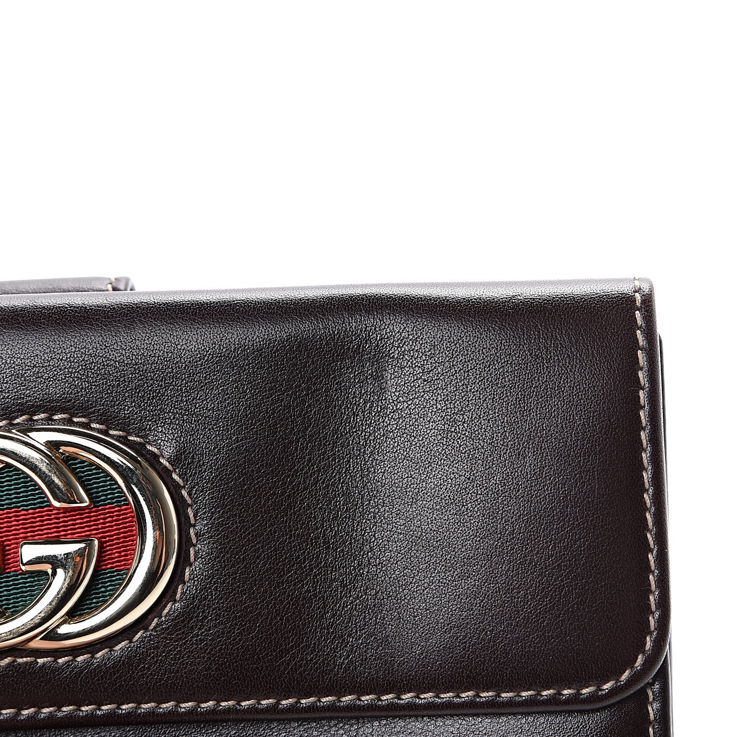Gucci Calfskin Britt Continental Wallet Brown 10 of 15