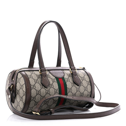 Gucci GG Supreme Monogram Web Small Ophidia Boston Bag Beige New Acero 3 of 12